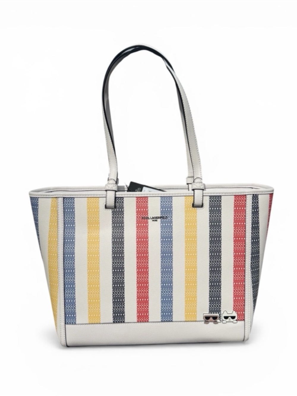 Karl Lagerfeld NWT Multicolor Stripe Tote Bag with Dust Bag
